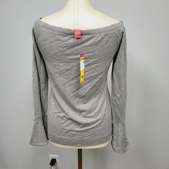 NWT CATHERINE MALANDRINO Bell Sleeve Blouse Shirt top off shoulder Size S Small - Picture 4 of 7